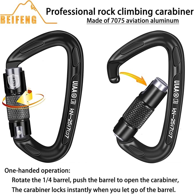 BEIFENG 25KN Auto Locking Carabiner - Image 3
