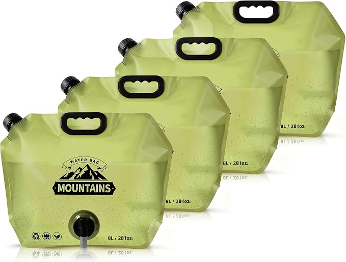 Collapsible 8L Water Storage Bag, BPA-Free Portable Folding Water Jug by MrBulloc