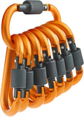 10 Pack Aluminum D Ring Key Rings Hiking Clips Locking Carabiner by IEBUOBO