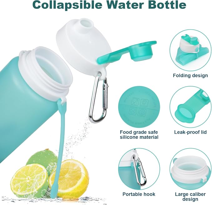 PLTCAT Collapsible Foldable BPA Free Reusable Lightweight Leak-Proof Travel - Image 5