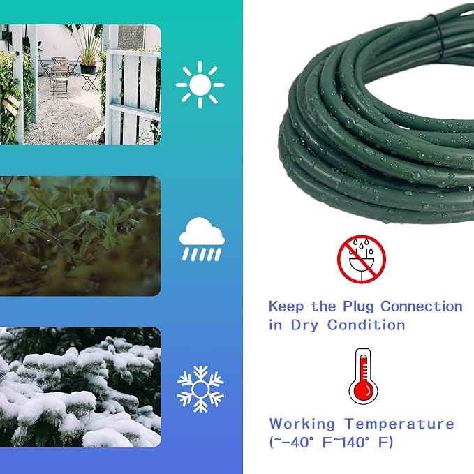 Indoor Outdoor Extension Cord 6 FT, 16/3 SJTW Weatherproof Green Electrical - Image 5