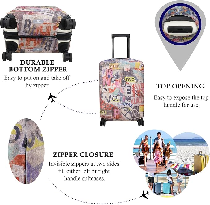Explore Land Travel Luggage Cover Suitcase Protector Fits 27-30 Inch Case - Image 3