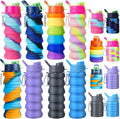 8 Pcs Collapsible Water Bottles Silicone Travel 16 oz Reusable Leakproof by CHENGU