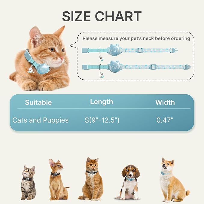 Waterproof Airtag 2nd & 1st Cat Collar, Breakaway Cat Airtag Collar - Image 3