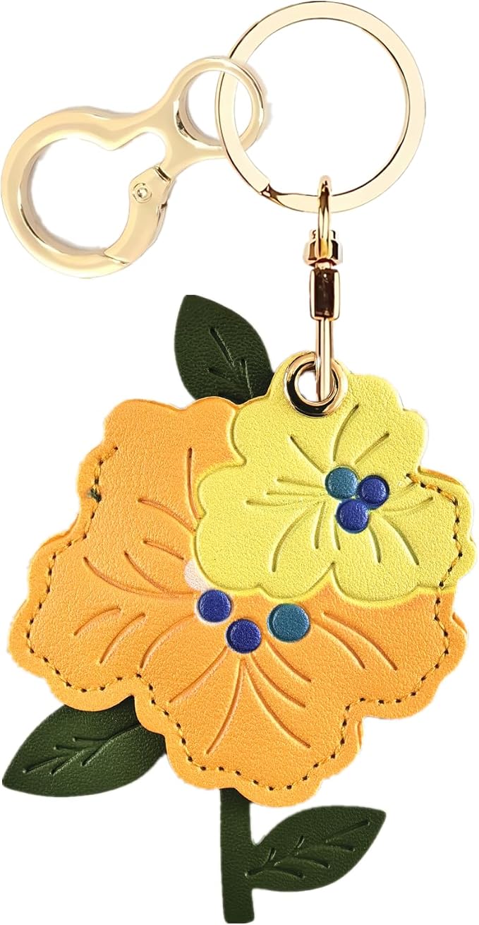BORKUANA Leather Keychain Holder Case Compatible by BORKUANA