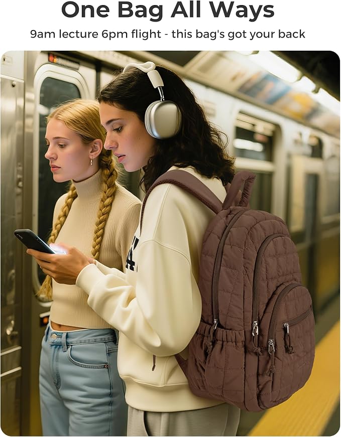 BAGSMART College Laptop Backpack, Travel Backpack - Image 7