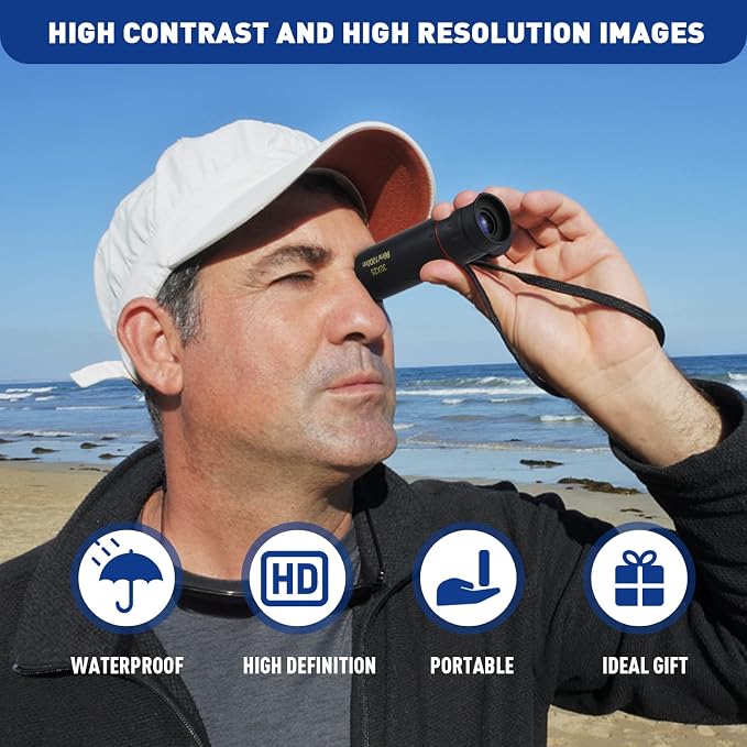 HDAJY Mini Monocular Telescope, Upgrade 30 x 25 HD Monoculars - Image 2