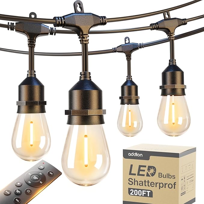 addlon 200FT Outdoor String Lights LED by addlon