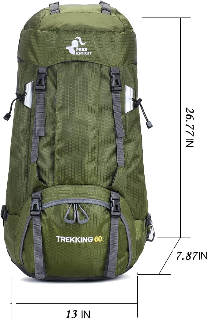 Bseash 60L Waterproof Hiking Camping Backpack - Image 5