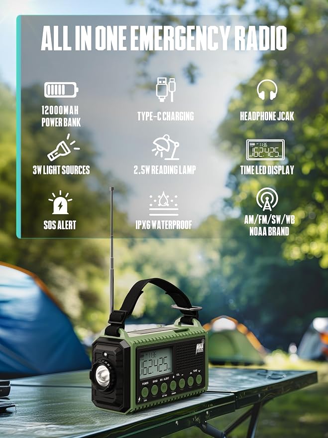 12000mAh Emergency Radio - Image 6