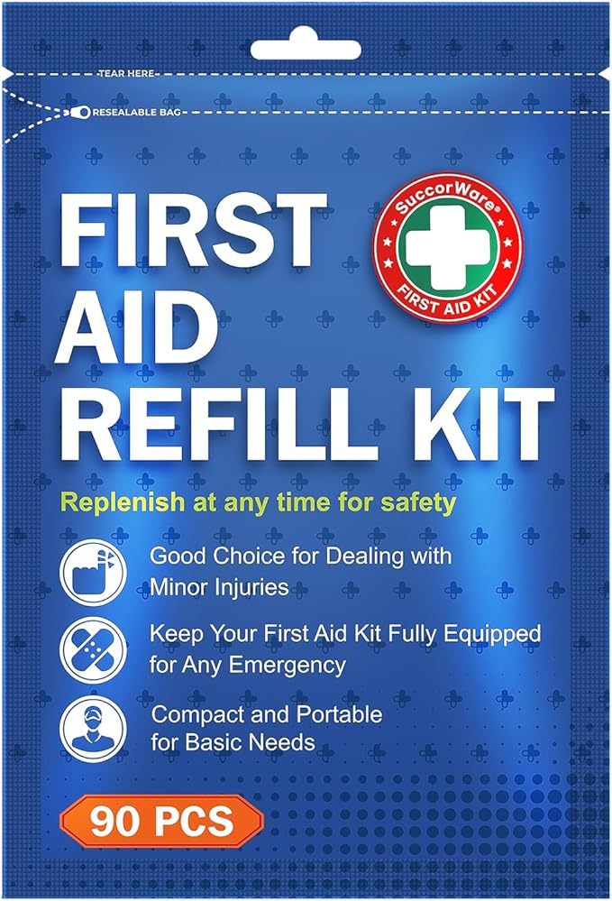 SuccorWare 90 Pieces First Aid Refill Kit by SuccorWare%C2%AE