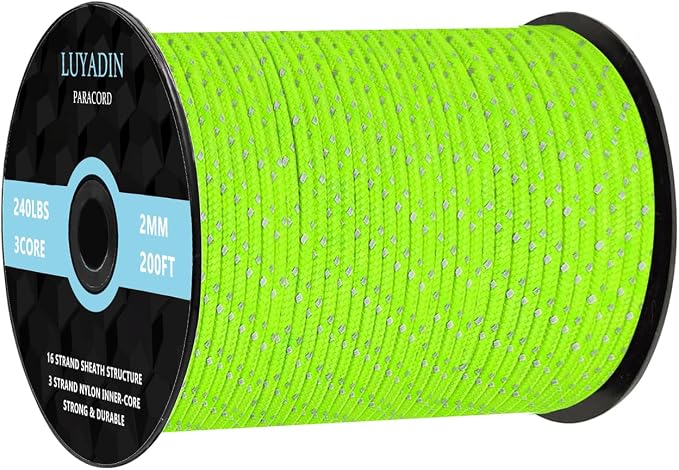 Reflective Paracord 240lb by LUYADIN