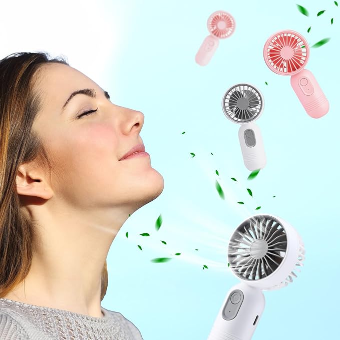 Rossesay 6 Pcs Mini Portable Fan Bulk Cute Handheld Lightweight Small Little - Image 6