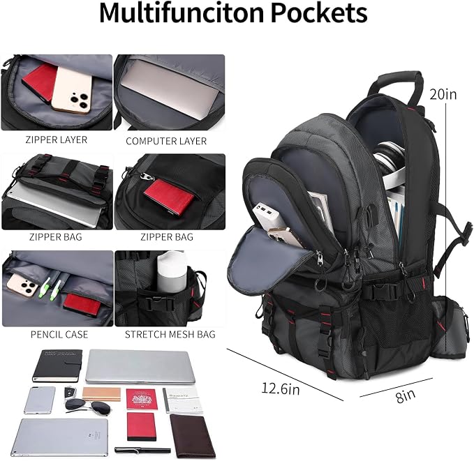 Nerlion 40L Hiking Backpack Travel Backpack - Image 5