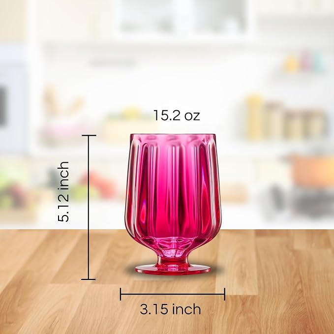 Khen 15oz Unbreakable Premium Drinking Glasses Set of 4 - Image 3