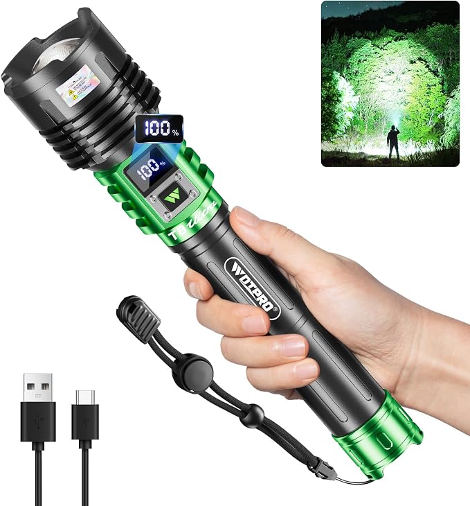 WdtPro Rechargeable LED Flashlights High Lumens, Super Bright 90000LM by WdtPro