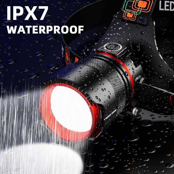 Rechargeable Headlamp 99000 High Lumens, Super Bright LED Head Lamp - Image 6