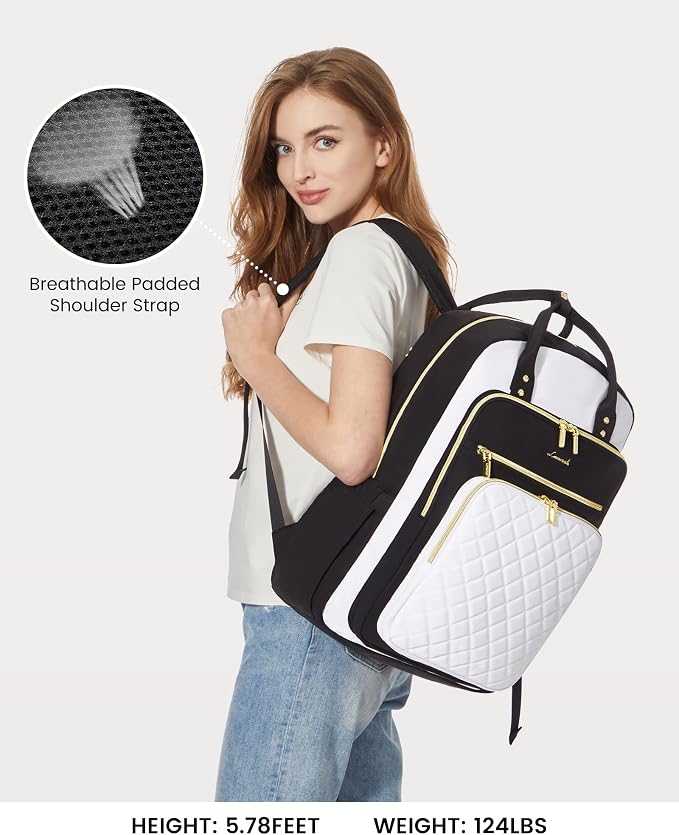 LOVEVOOK Laptop Backpack for Women, Fashion Backpack Purse for Travel - Image 6