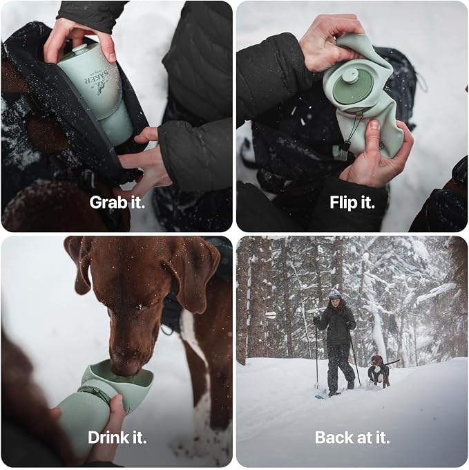 SÄKER Portable Dog Water Bottle, Collapsible Water Bottle - Image 3