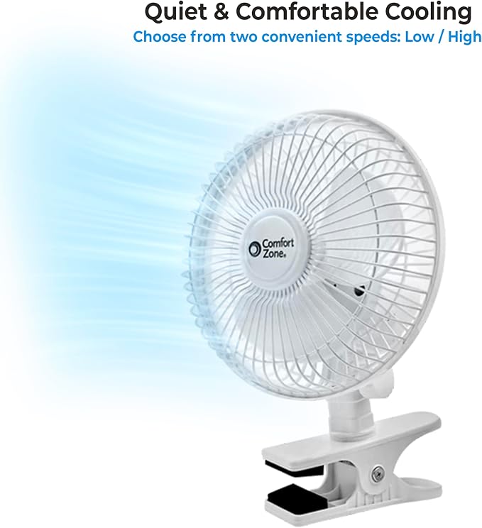 Comfort Zone Portable Clip on Fan - Image 10