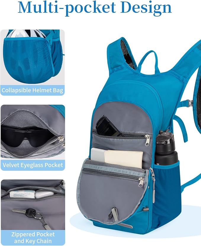 Hydration Backpack with 2L Water Bladder, Hiking Water Backpack - Image 5