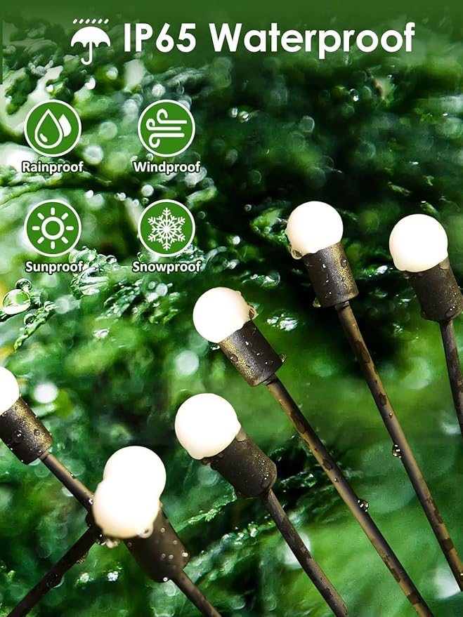 2026 Upgraded Solar Lights Outdoor, 4 Pack Solar Garden Lights - Image 6