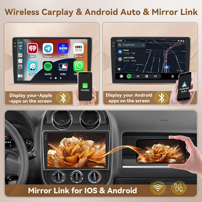 for Jeep Compass Patriot 2010-2016 Android 15 Car Stereo, Hikity 10'' in-Cell - Image 3