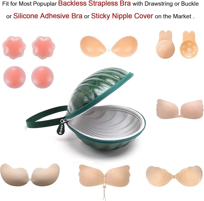 Hard Travel Case for Silicone Bras Premium Nubra Organizer Portable Lingerie - Image 3