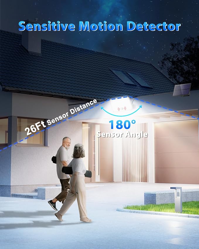 Gusicil Outdoor Solar Lights, Split Solar Motion Sensor Outdoor Lights - Image 4