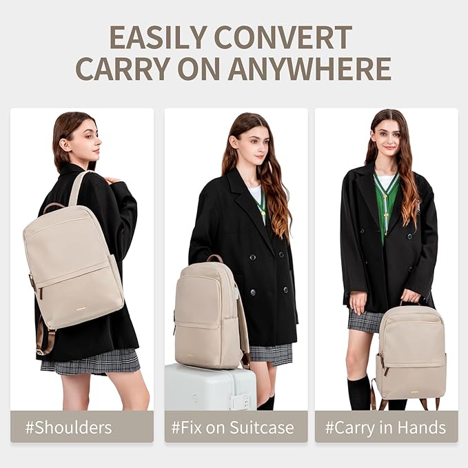 GOLF SUPAGS Laptop Backpack for Women Slim Computer Bag Work Travel College - Image 2