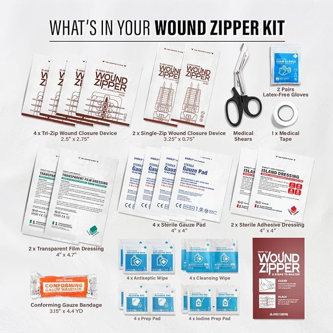EVERLIT Wound Closure Kit | Surgical Zip-Stitch Devices - Image 2