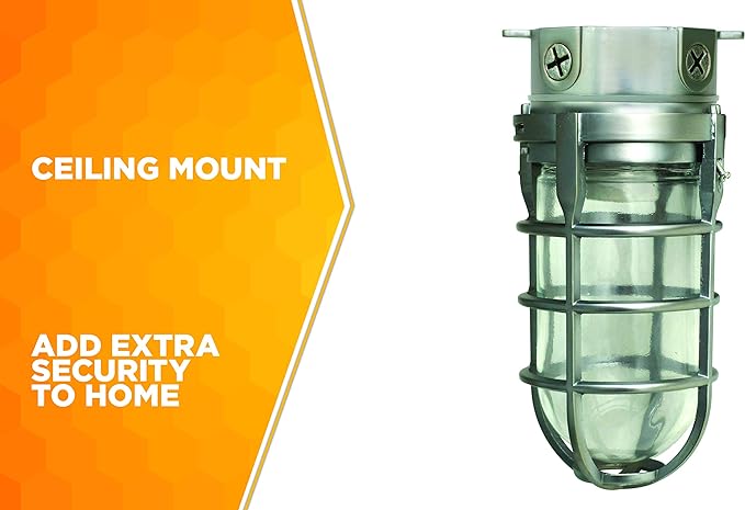 Woods L1706BS Vandal Resistant 150W Incandescent Security Light; Ceiling Mount; - Image 3