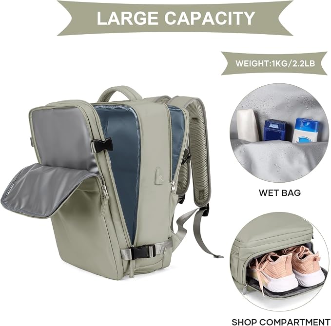 coowoz Travel Laptop Backpack For Women Men Airline Approved, Carry On Backpack - Image 7