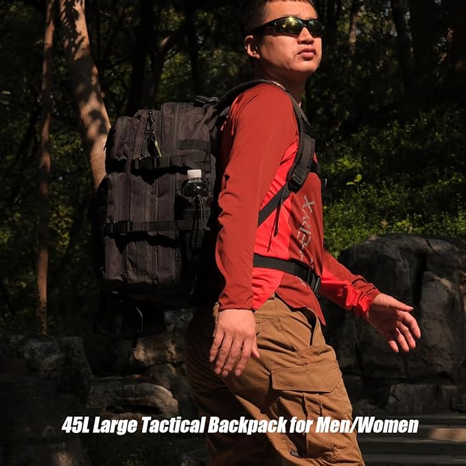 45L Tactical Backpack for Men Women, Military Assault Pack - Image 7