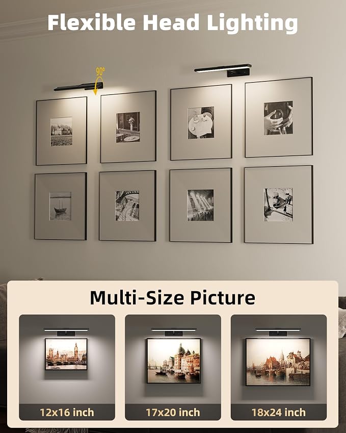 EZVALO Picture Light for Wall, Dimmable Magnetic LED Art Painting Light - Image 7