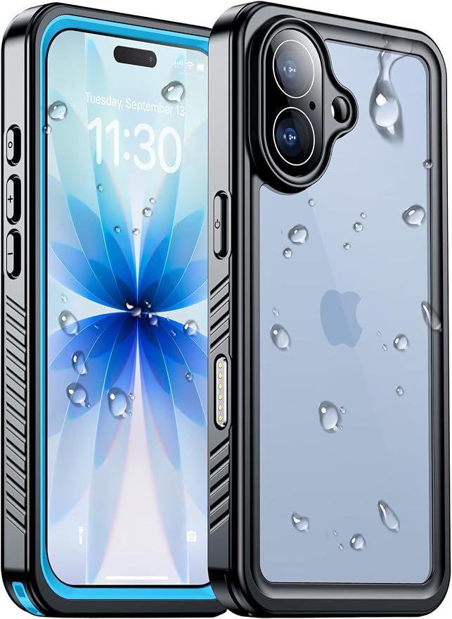 Temdan Compatible with iPhone 17 Case, Waterproof Built-in Screen & Camera by Temdan