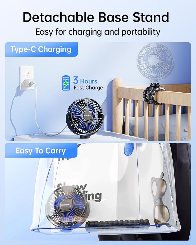 SWEETFULL Portable Stroller Fan - Image 6