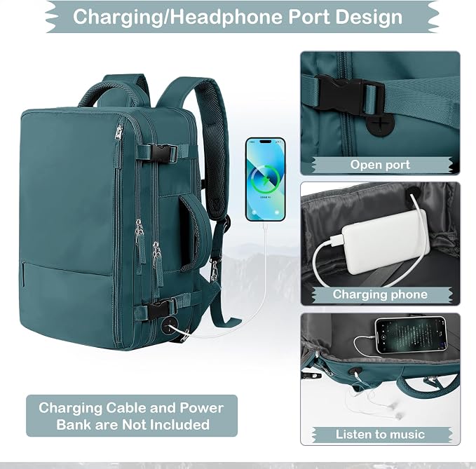 Hanples Personal Item Backpack, Travel Backpack - Image 8