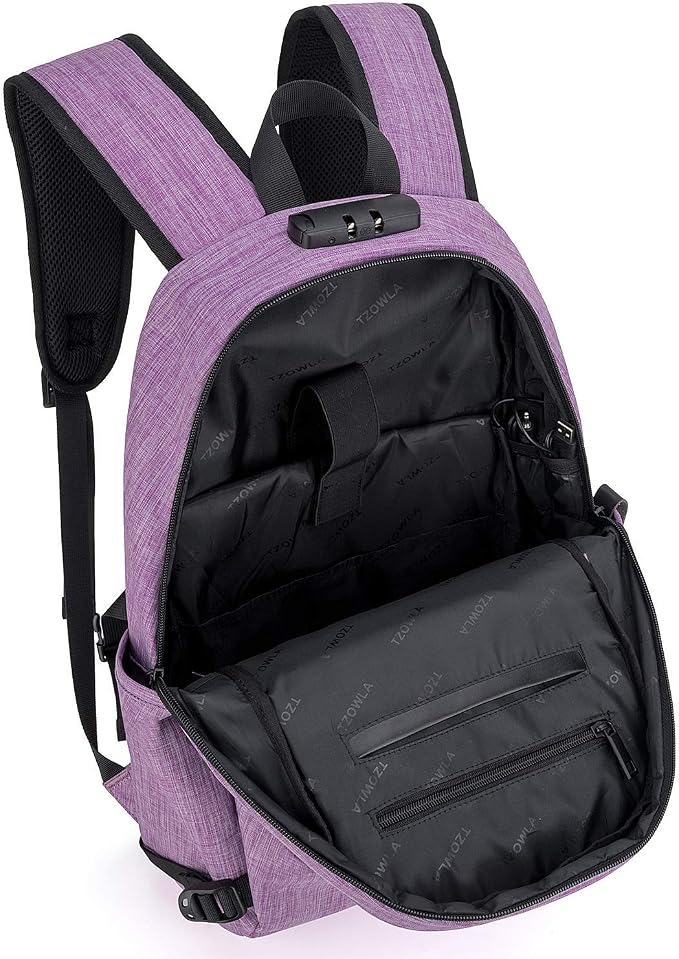 Tzowla Travel Laptop Backpack Water Resistant Anti-Theft Bag - Image 3