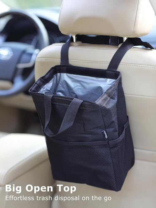 Ginsco New Leak-Proof Travel Trash Bag, Hanging Car Trash Can - Image 4