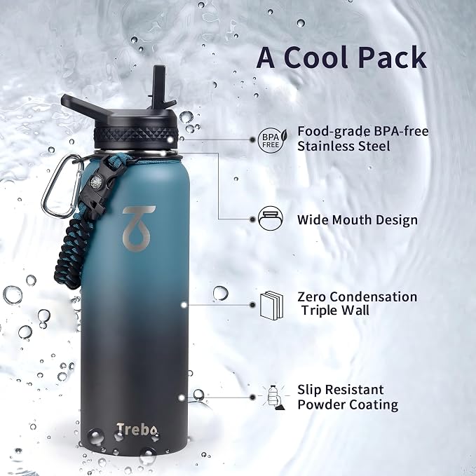 Trebo Water Bottle Insulated 40oz - Image 5