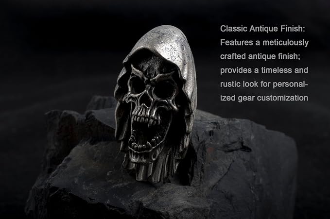 Skull Paracord Beads for DIY Craft Projects Knife Lanyards Keychains Zipper - Image 8