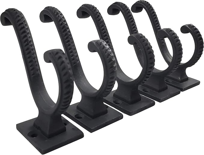 Claimed Corner Iron Scroll Coat Hooks - Image 2