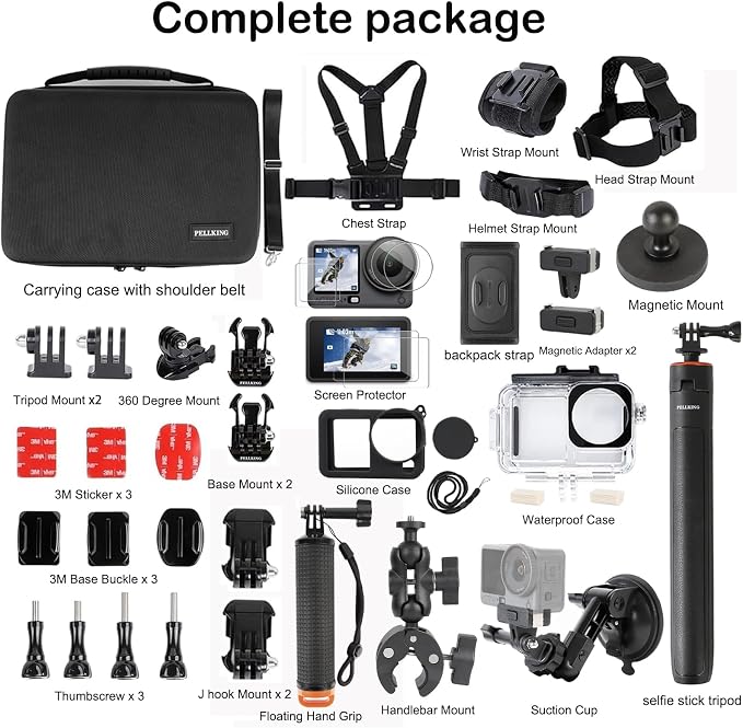 PellKing Accessories Kit for DJI Osmo Action 6, Carrying Case - Image 9