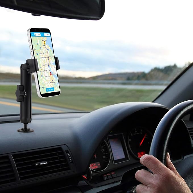 Mippko Wall Mount Phone Holder for Truck/Car/Boat/Wall/Desk, Compatible - Image 2
