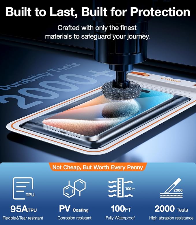 TORRAS IPX8 Waterproof Phone Pouch Floating, Underwater Screen Touchable - Image 6