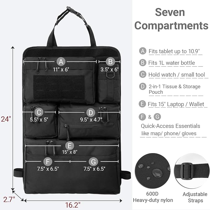 Tactical Seat Back Organizer - Image 5