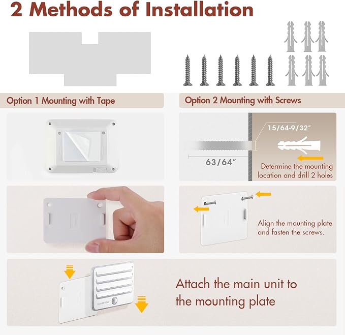EverBrite Motion Sensor Night Lights, LED Soft Warm Light, Battery Powered Auto - Image 5