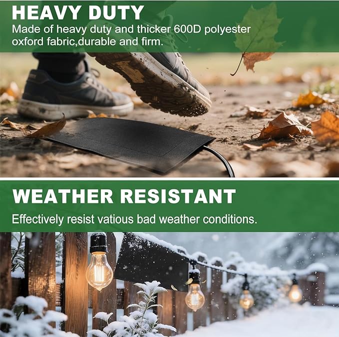 3Pack Outdoor Extension Cord Safety Cover, 10x5 Inch, 600D Canvas Material - Image 6