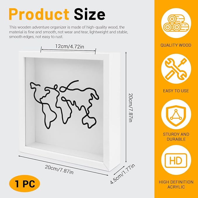 ASTIMESA 7.8" x 7.8" Adventure Archive Box Display Case, Transparent Travel - Image 2